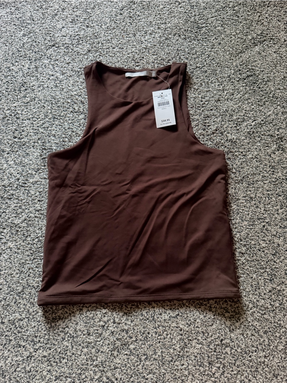 BKE Brown Stretch Tank Top Size Small New With Tags